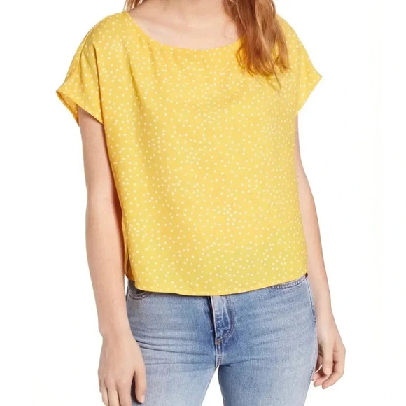 BP yellow polka dots top XL - Picture 1 of 5